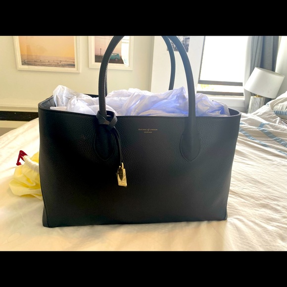 Aspinal of London Handbags - Aspinal of London - London Tote in Black Pebble